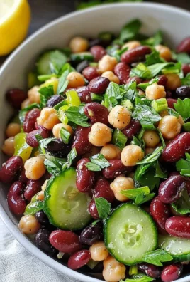 High-protein vegan and gluten-free kidney bean salad in a bowl