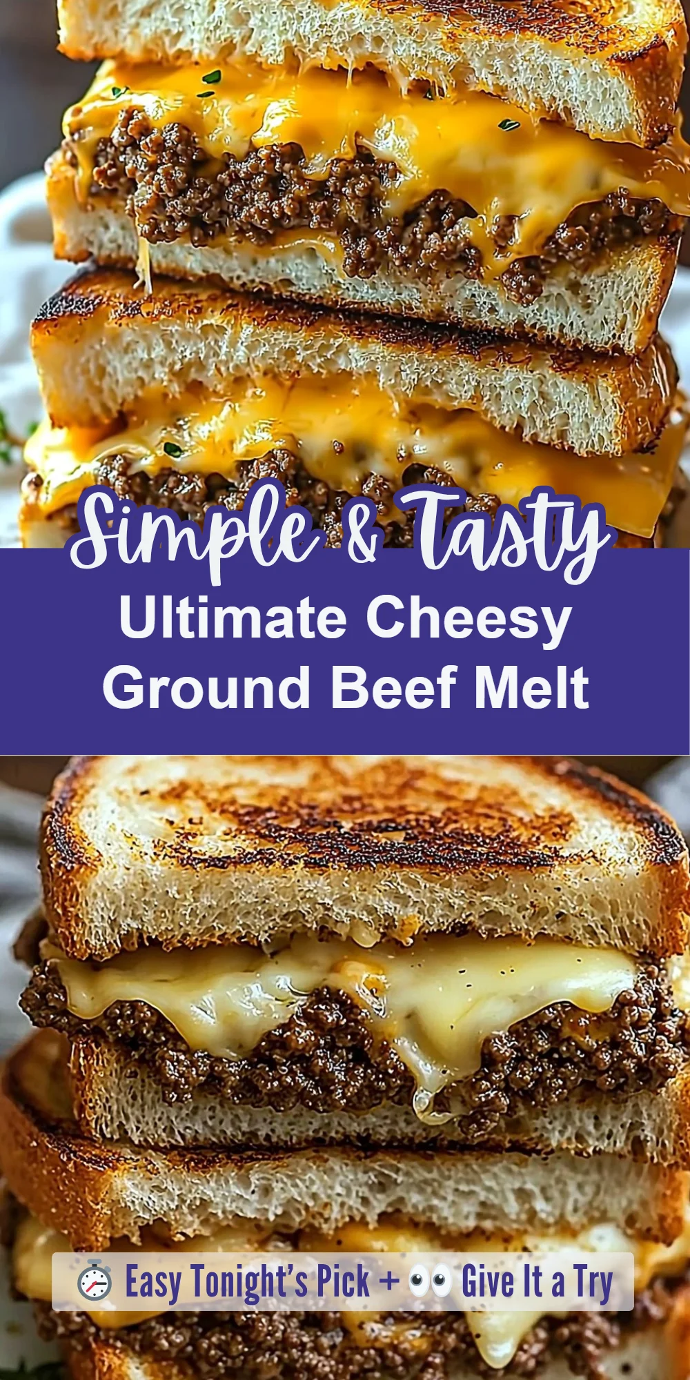 Ultimate Cheesy Ground Beef Melt