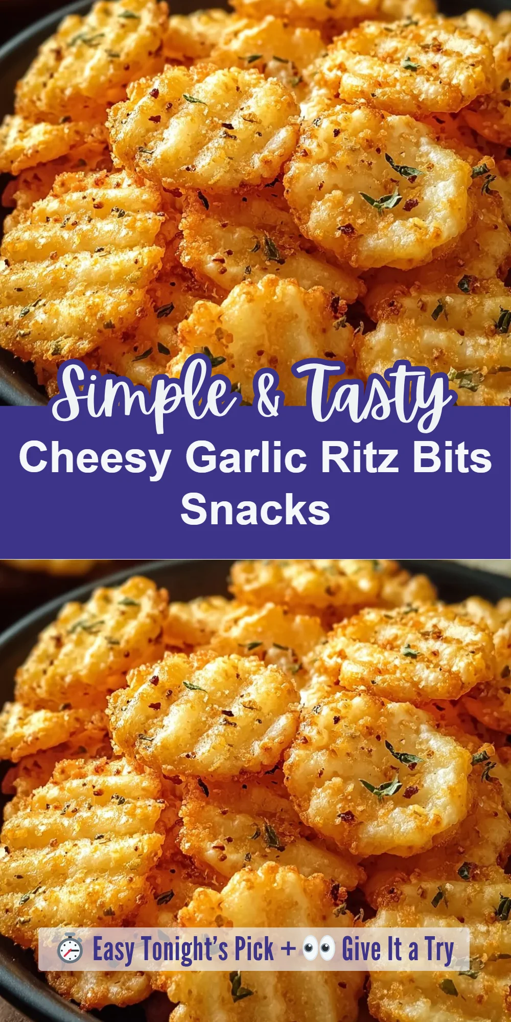 Cheesy Garlic Ritz Bits Snacks