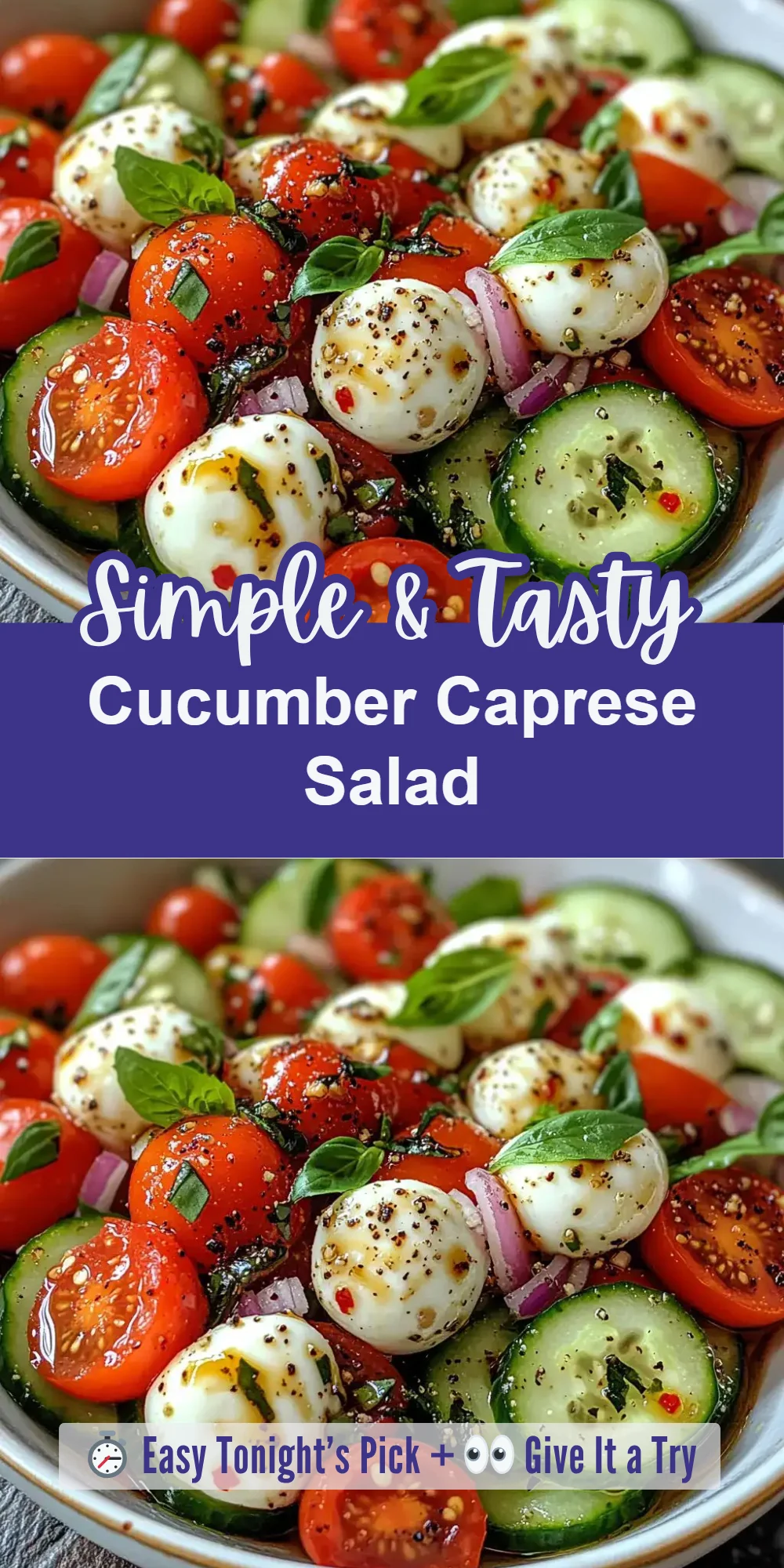 Cucumber Caprese Salad