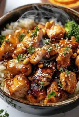 Easy hot honey chicken bowl with flavorful ingredients for a quick meal.