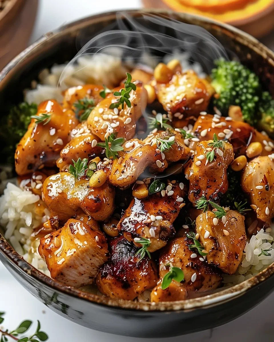 Easy Hot Honey Chicken Bowl Quick Delicious