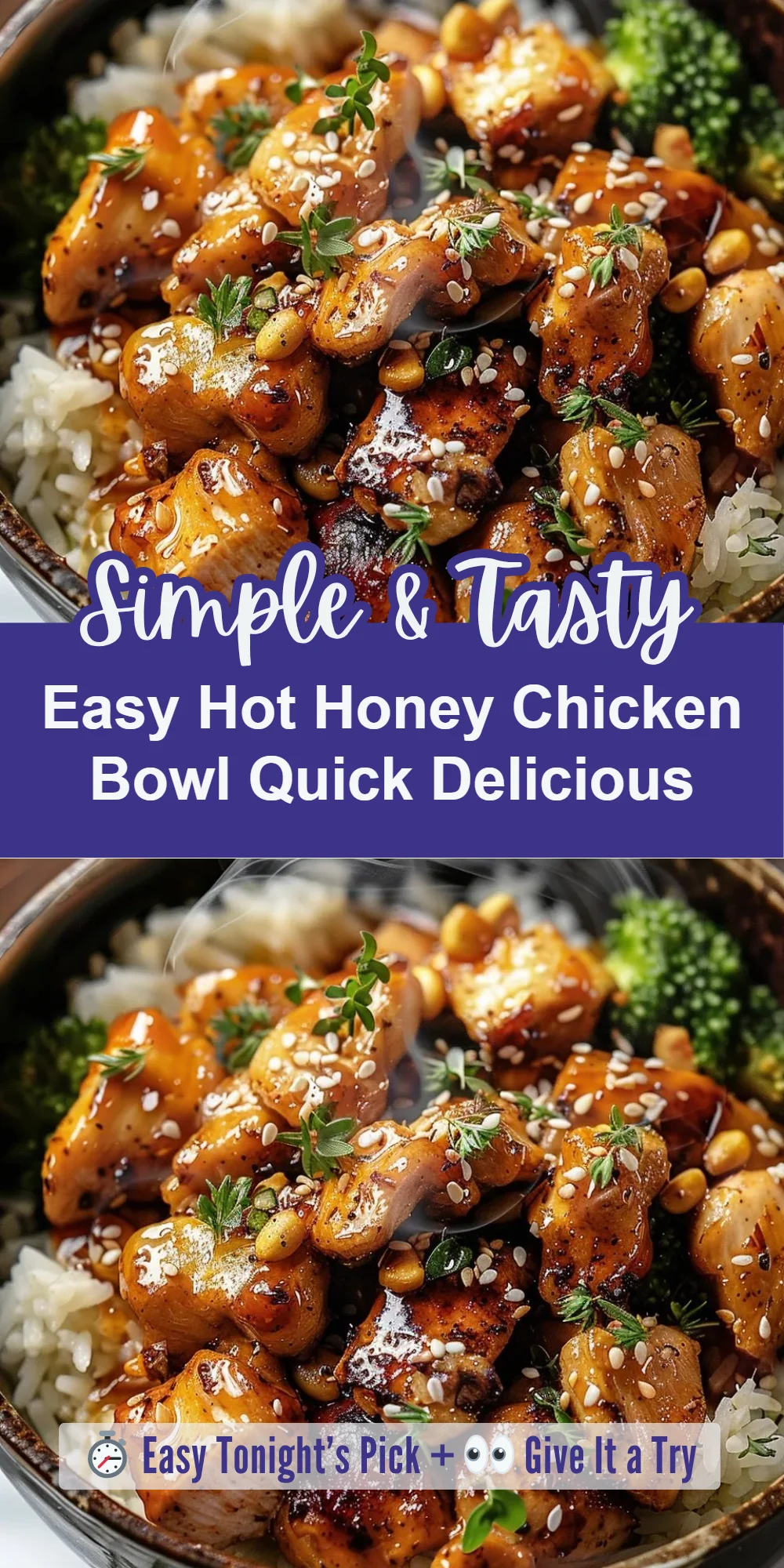 Easy Hot Honey Chicken Bowl Quick Delicious