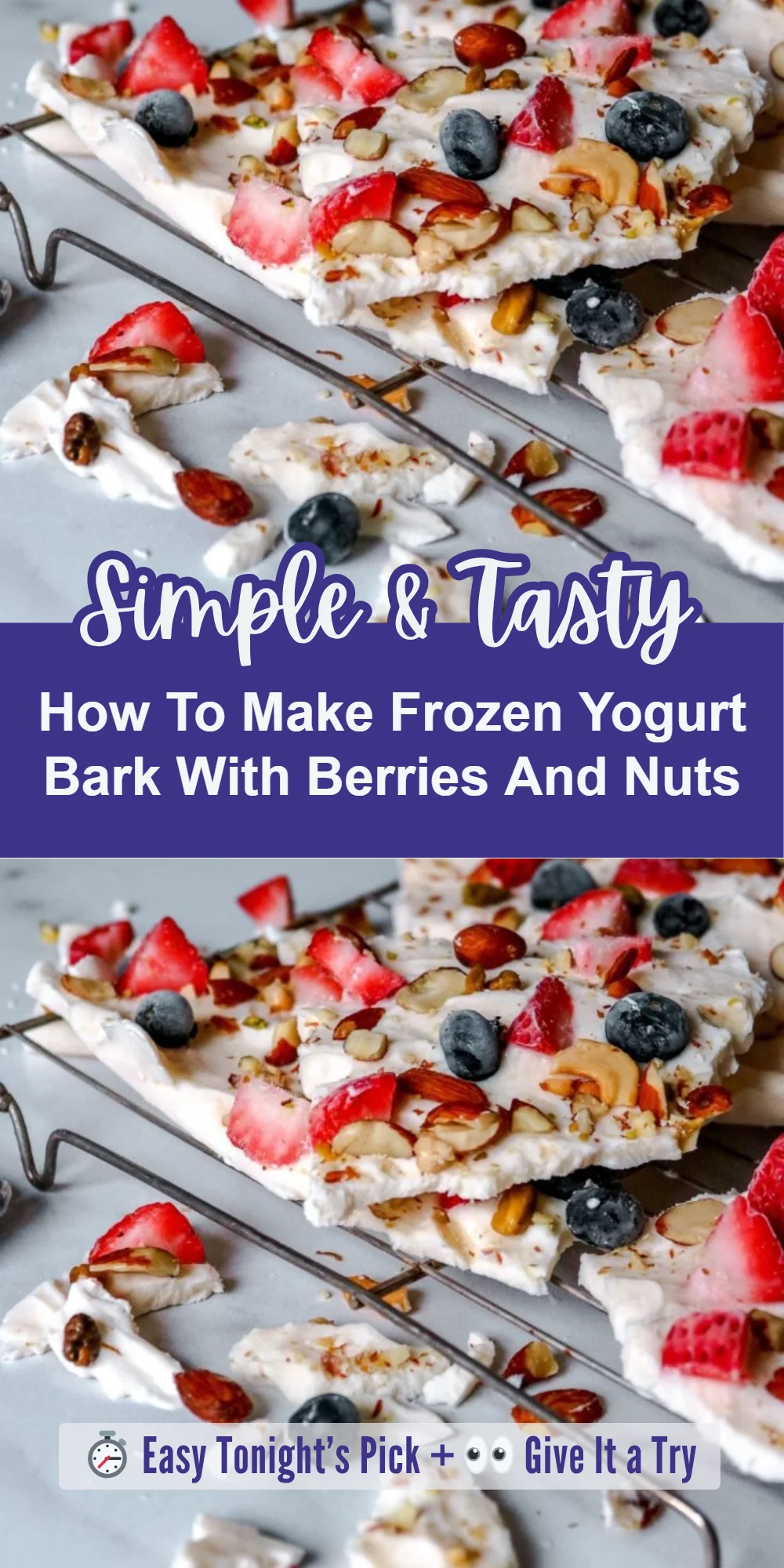 How To Make Frozen Yogurt Bark With Berries And Nuts