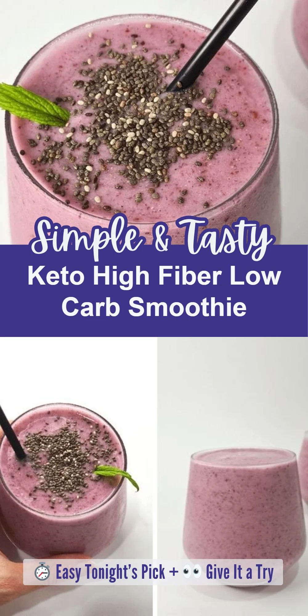Keto High Fiber Low Carb Smoothie