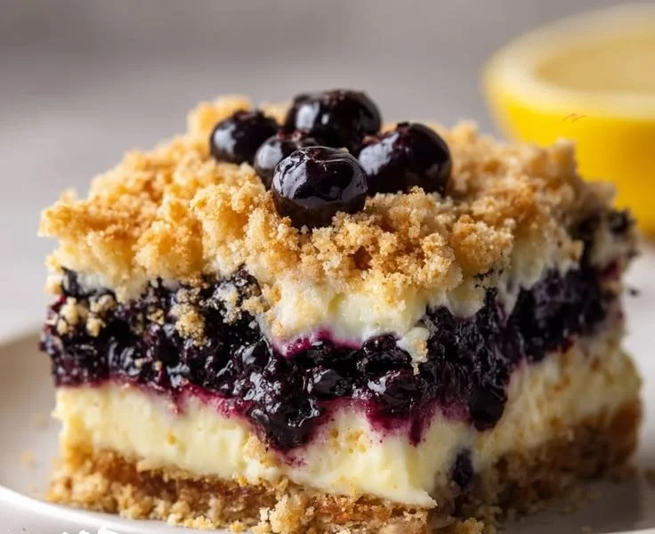 Lemon Cream Blueberry Crumble