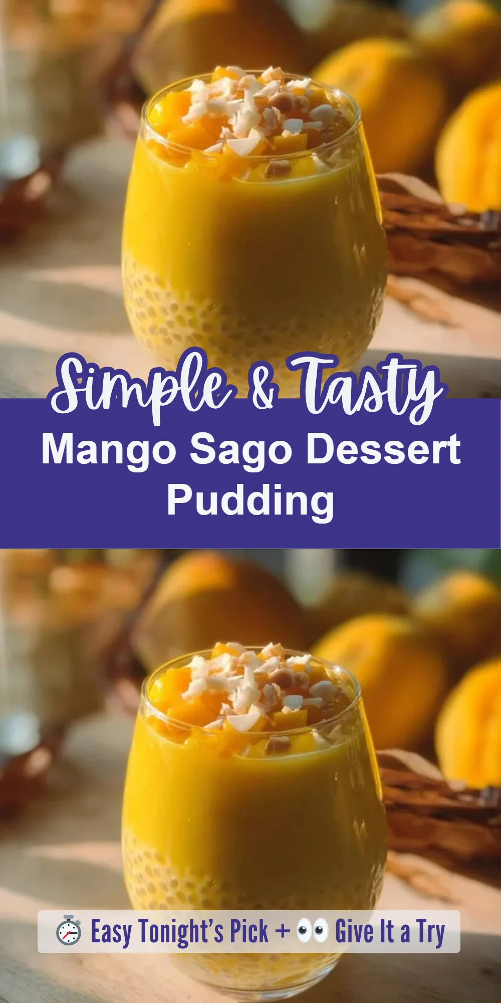 Mango Sago Dessert Pudding