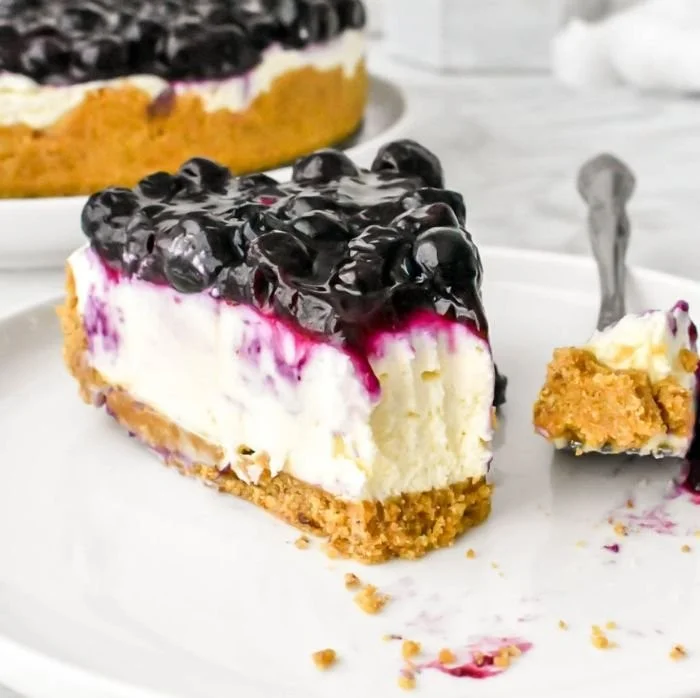 No Bake Blueberry Cheesecake
