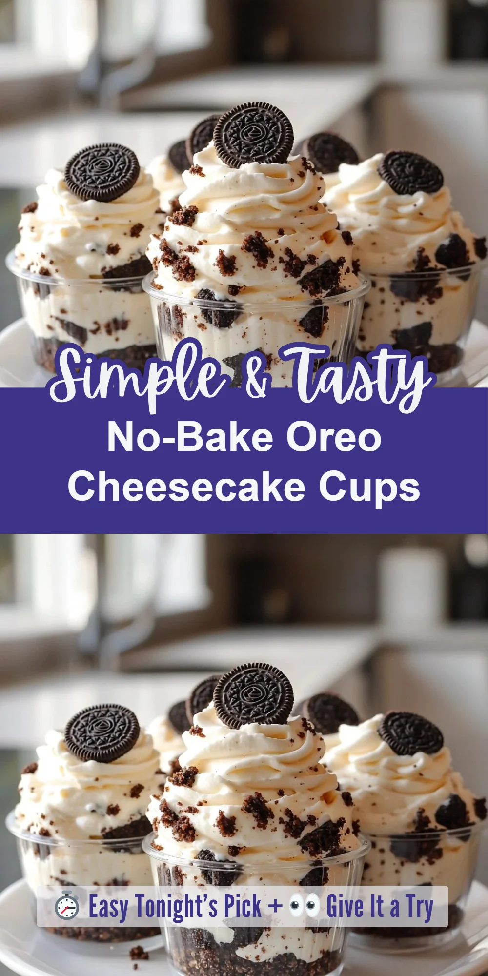 No-Bake Oreo Cheesecake Cups