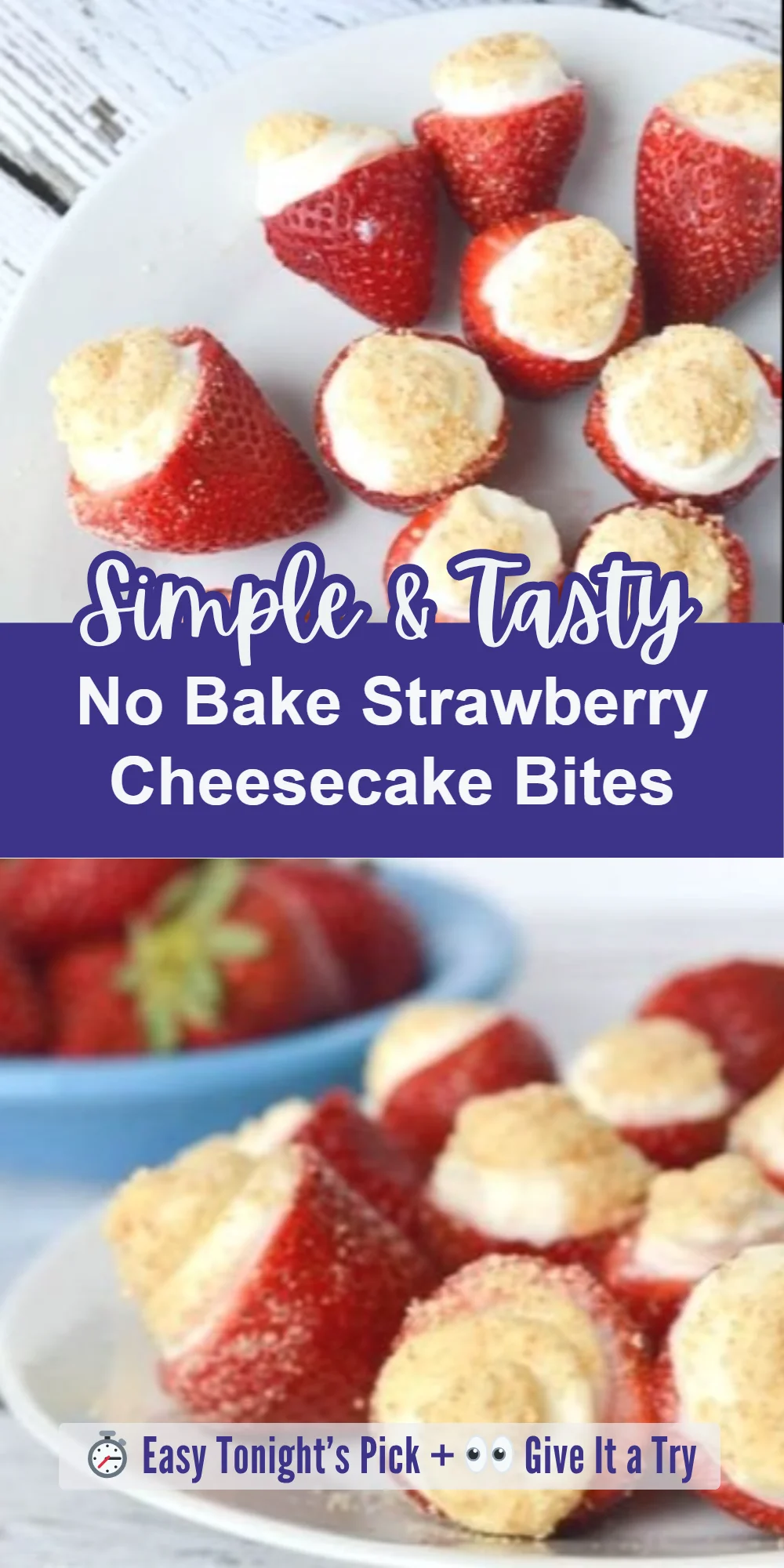 No Bake Strawberry Cheesecake Bites