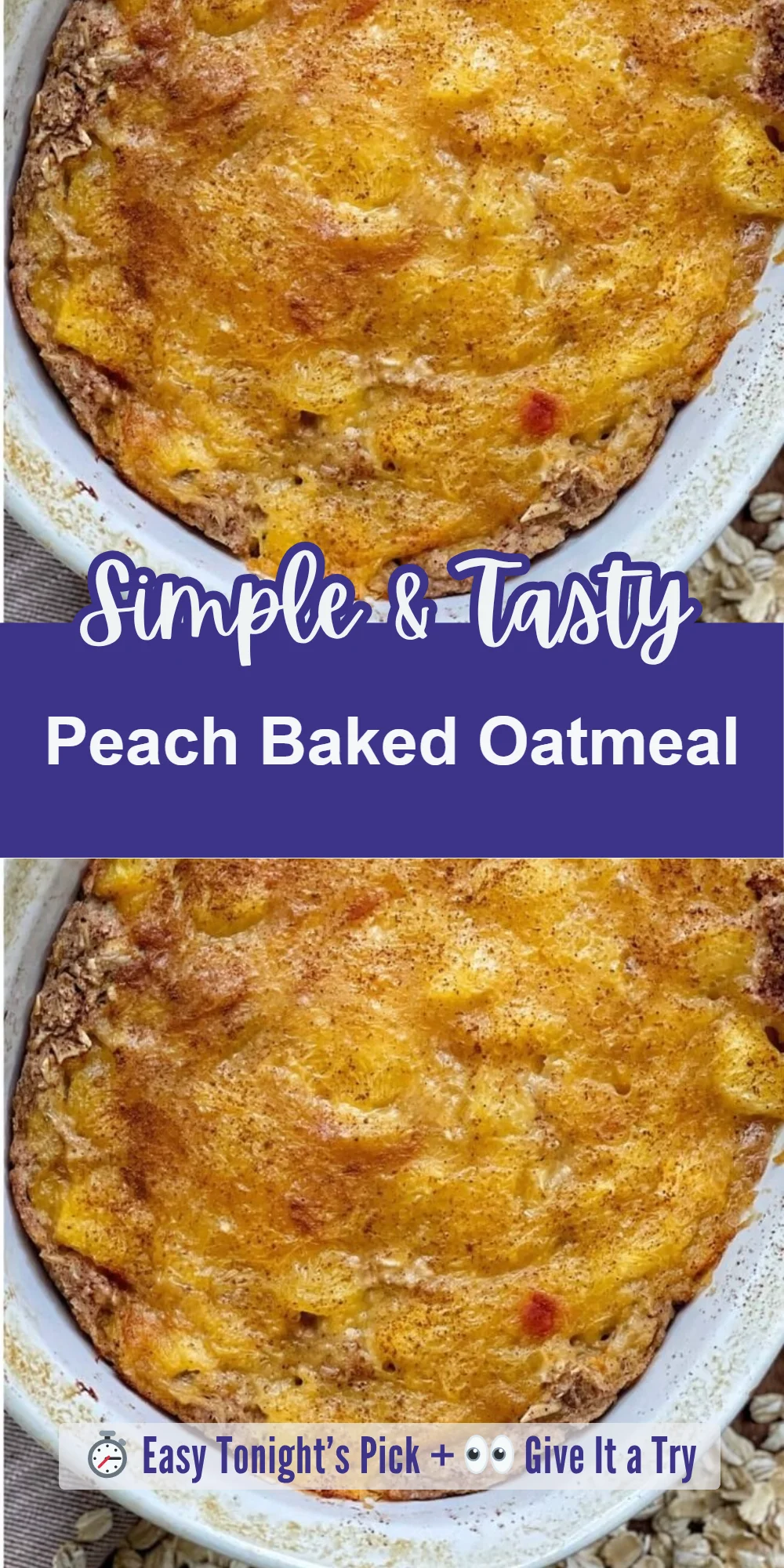Peach Baked Oatmeal