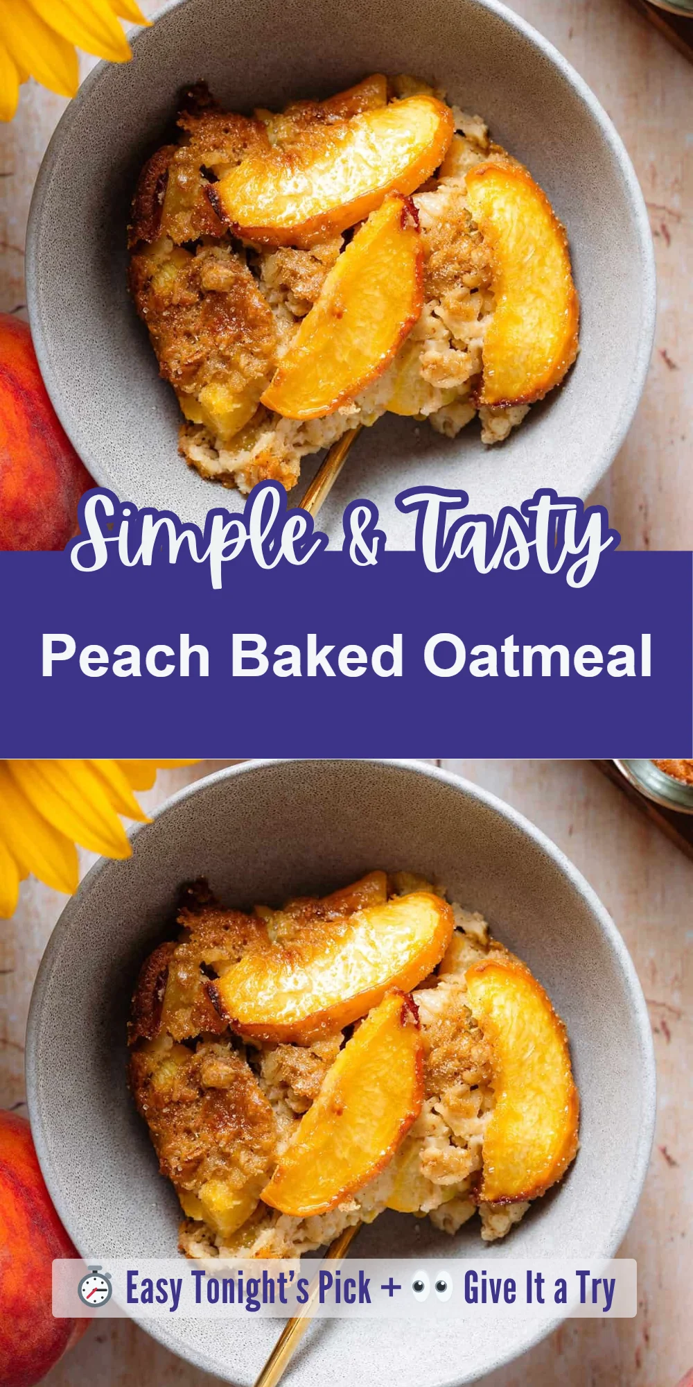 Peach Baked Oatmeal