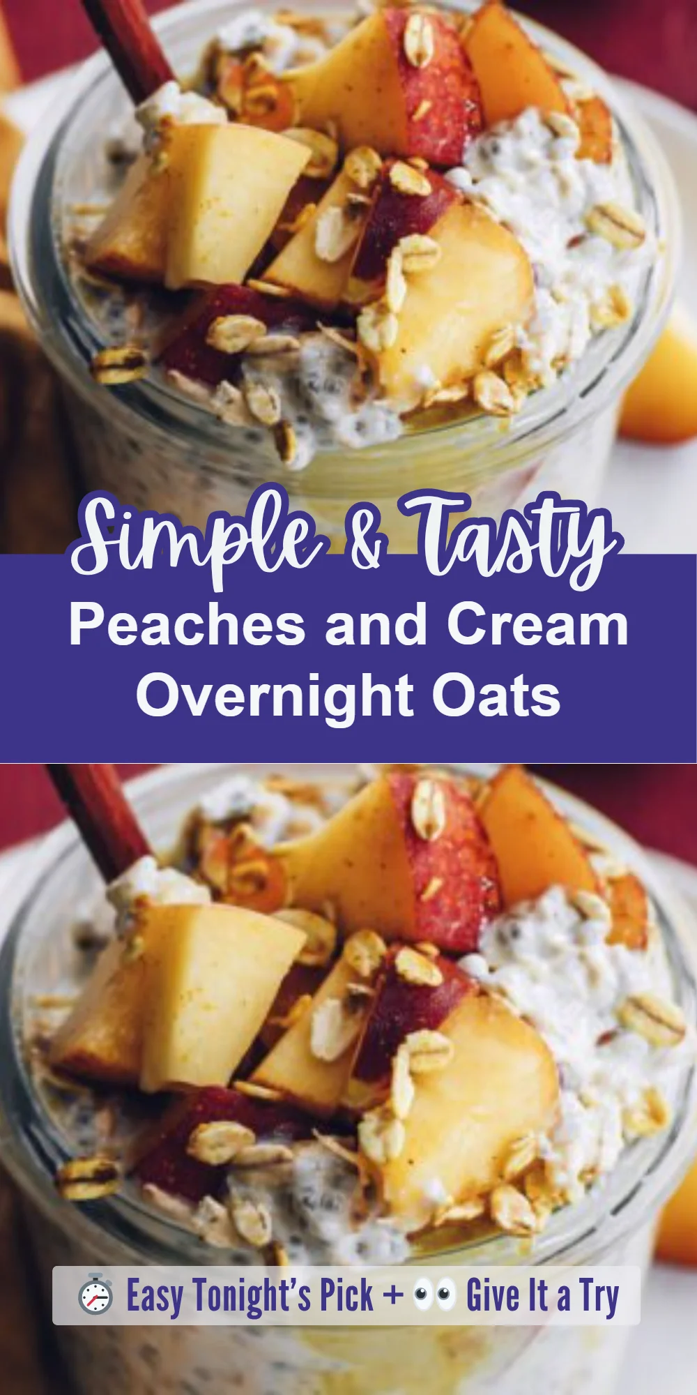 Peaches and Cream Overnight Oats