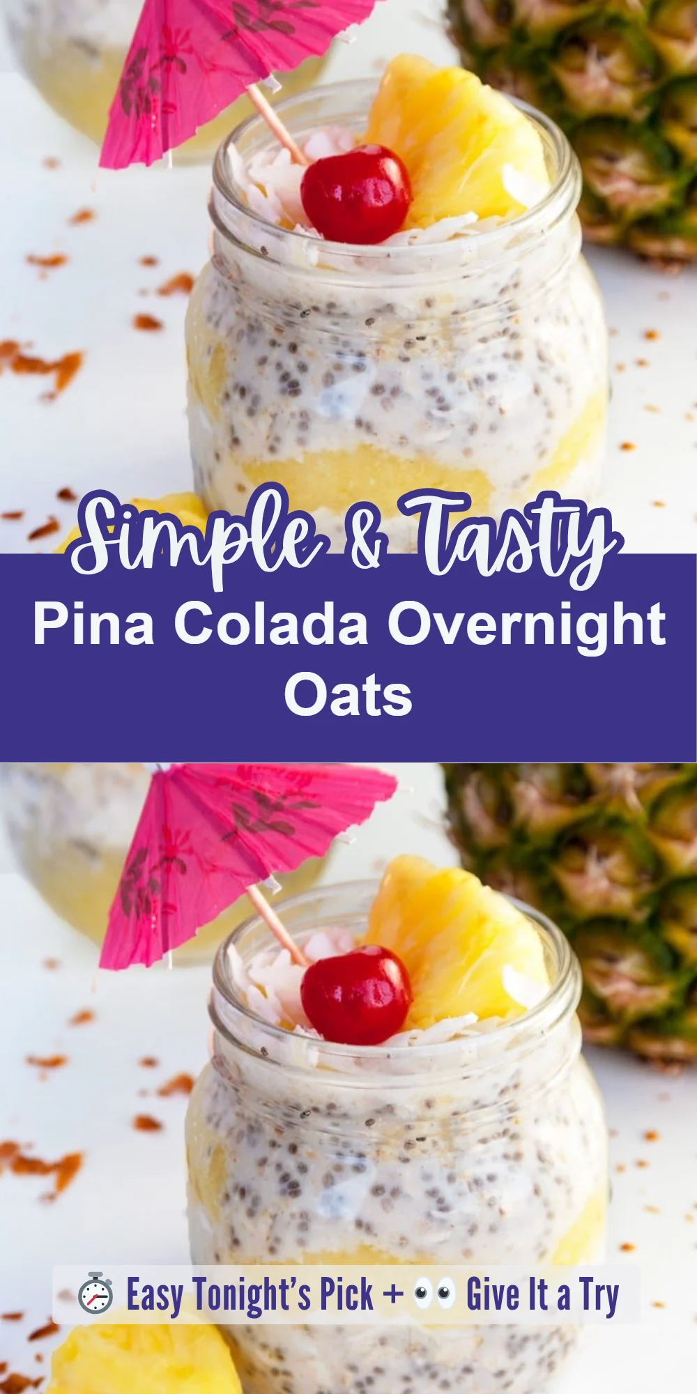 Pina Colada Overnight Oats