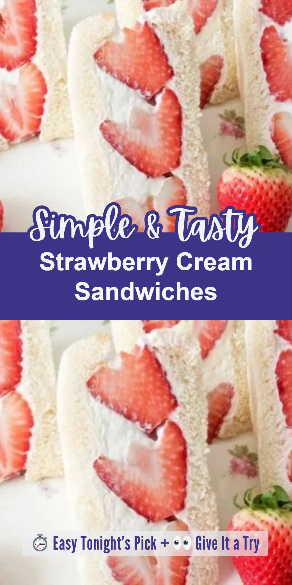 Strawberry Cream Sandwiches