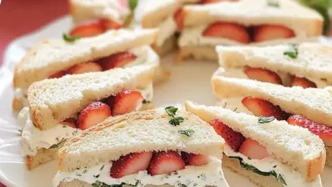 Sweet Strawberry Tea Sandwiches for a Charming Afternoon