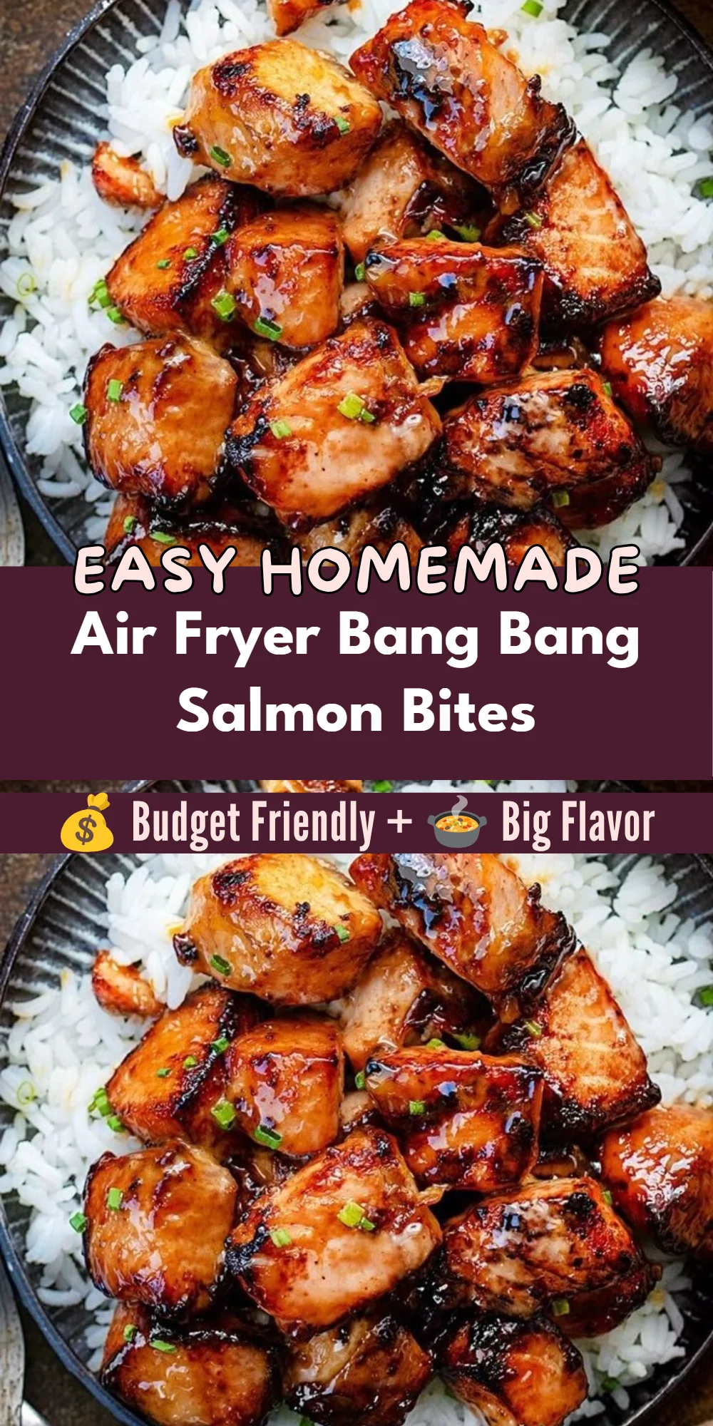Air Fryer Bang Bang Salmon Bites