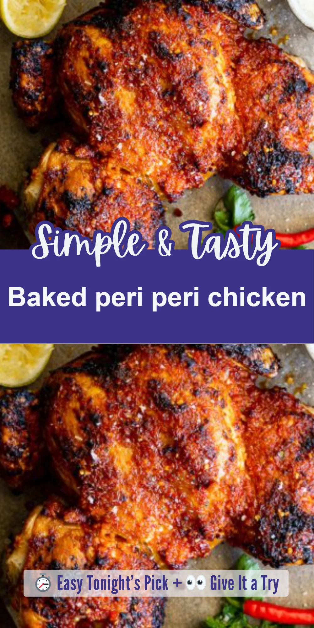Baked peri peri chicken