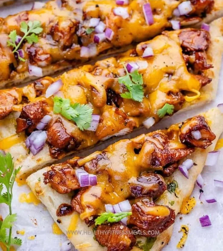 BBQ Chicken Naan Pizza