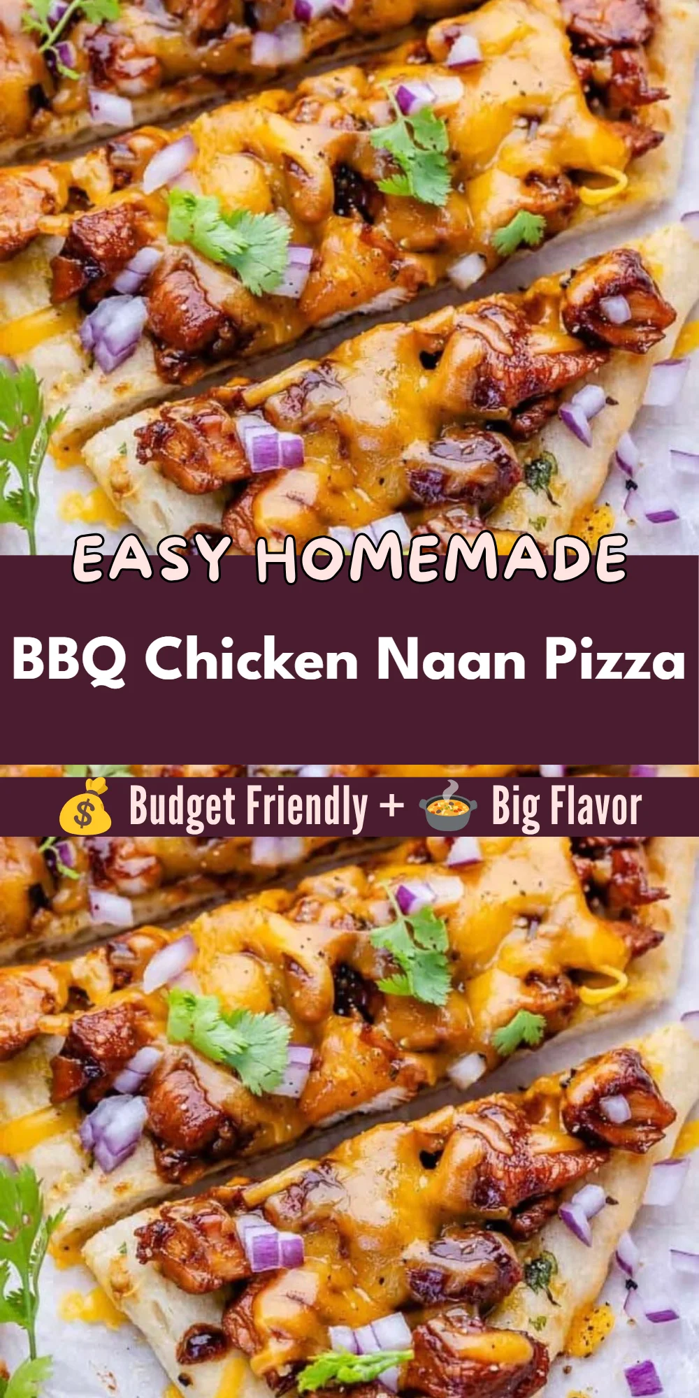BBQ Chicken Naan Pizza