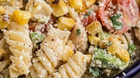 Corn Elotes Pasta Salad