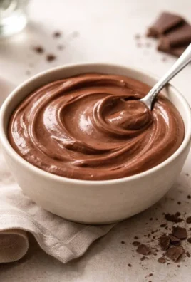 Delicious cottage cheese chocolate mousse served in a bowl