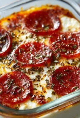 Delicious cottage cheese pizza bowl topped with fresh ingredients