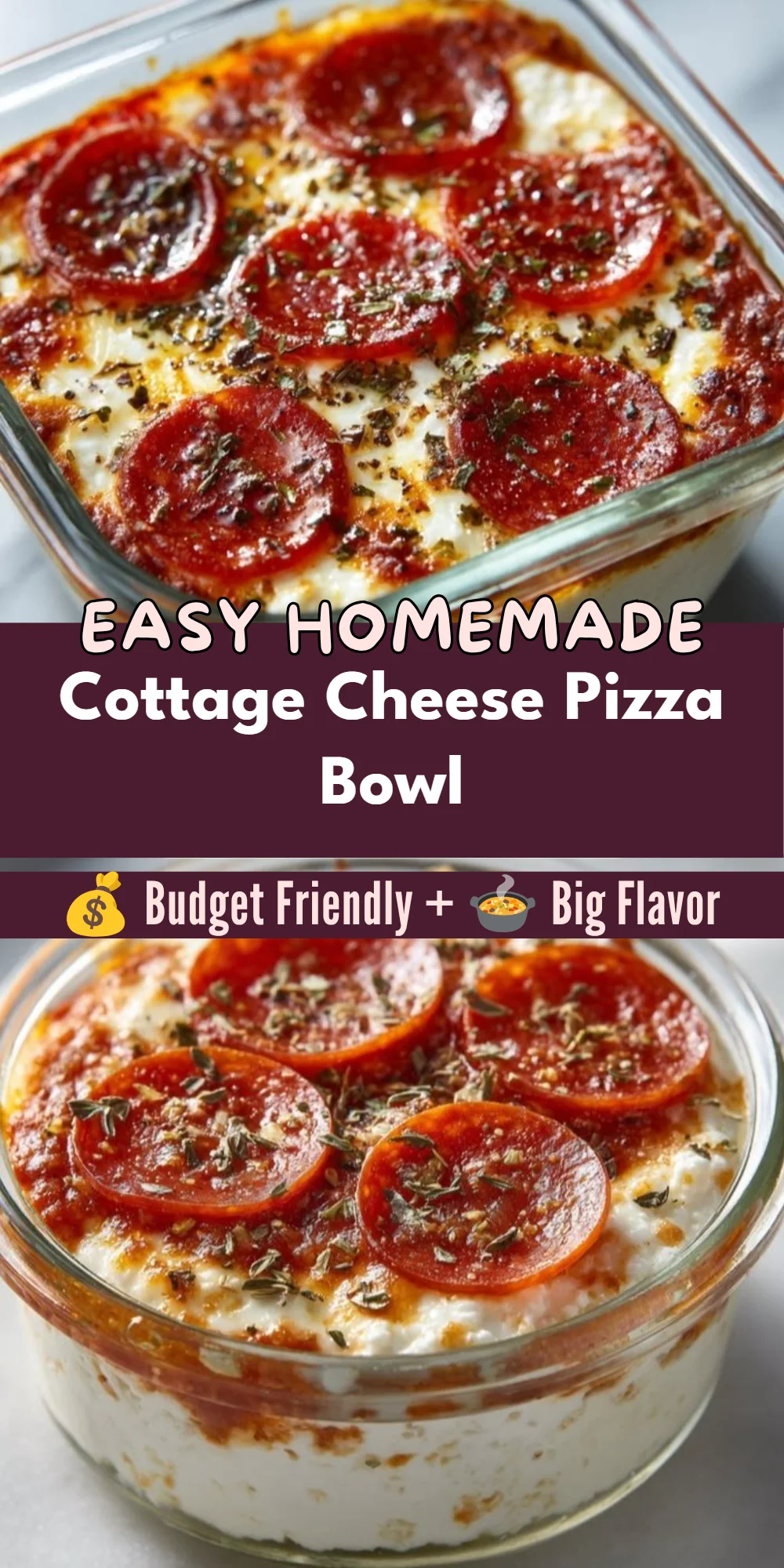 Cottage Cheese Pizza Bowl