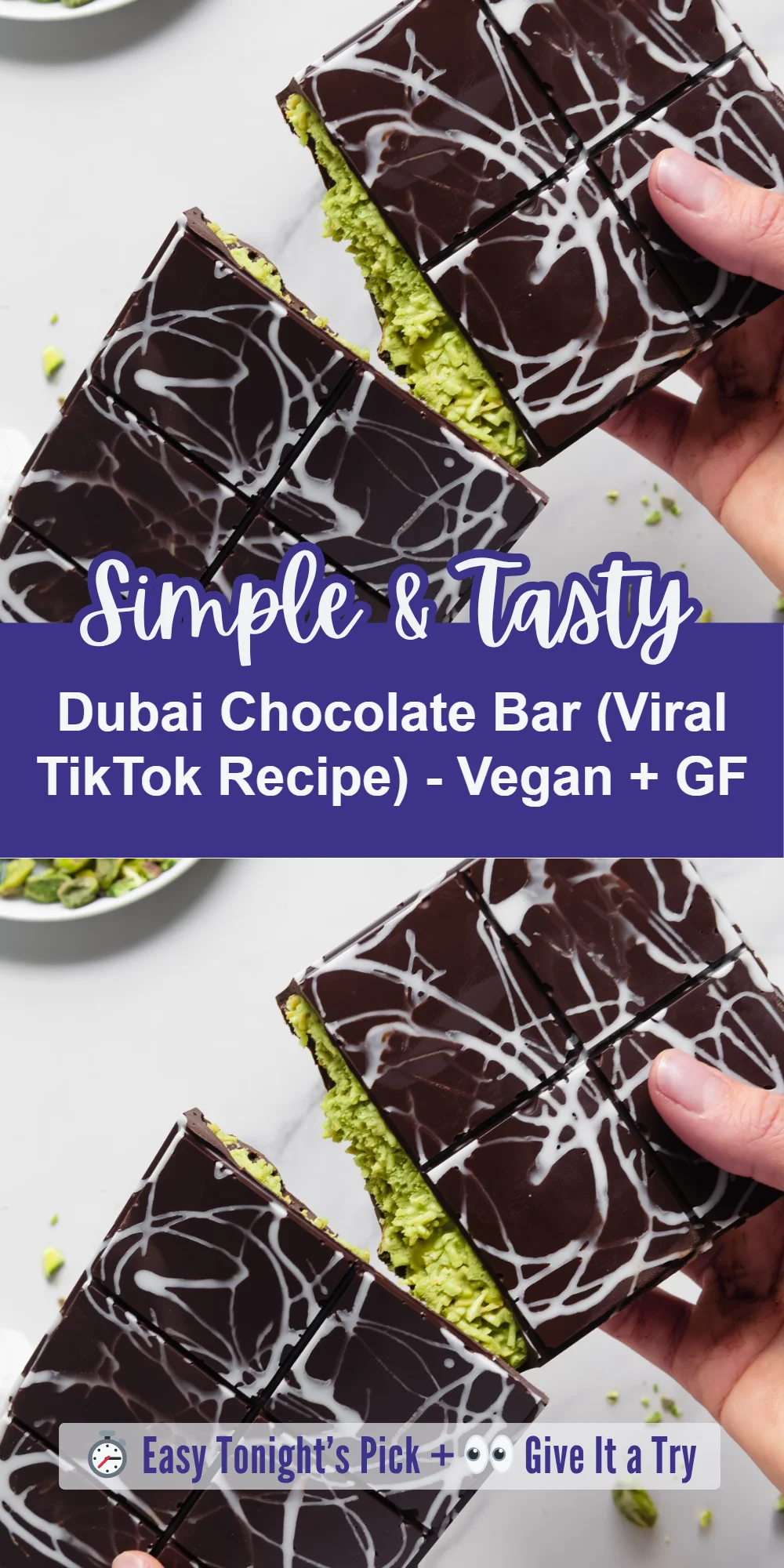 Dubai Chocolate Bar (Viral TikTok Recipe) - Vegan + GF