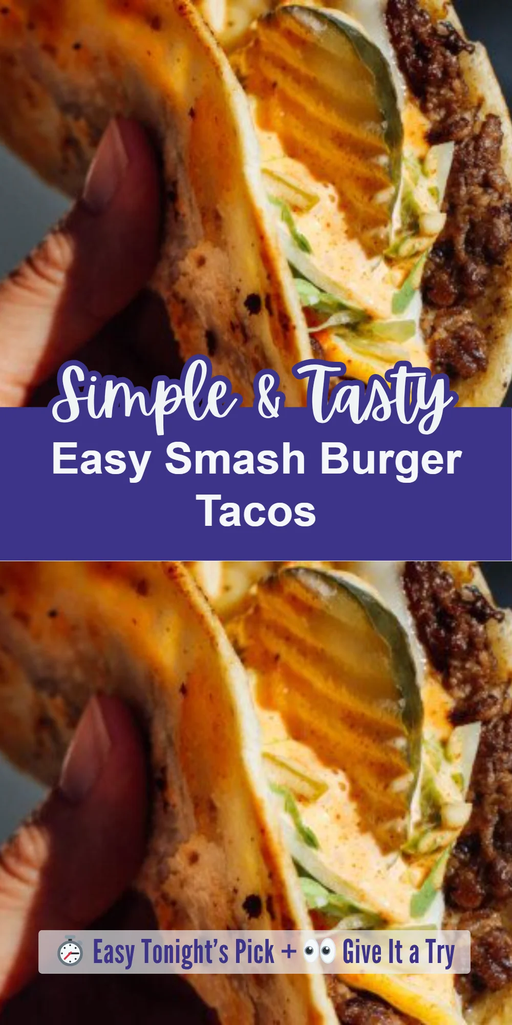 Easy Smash Burger Tacos