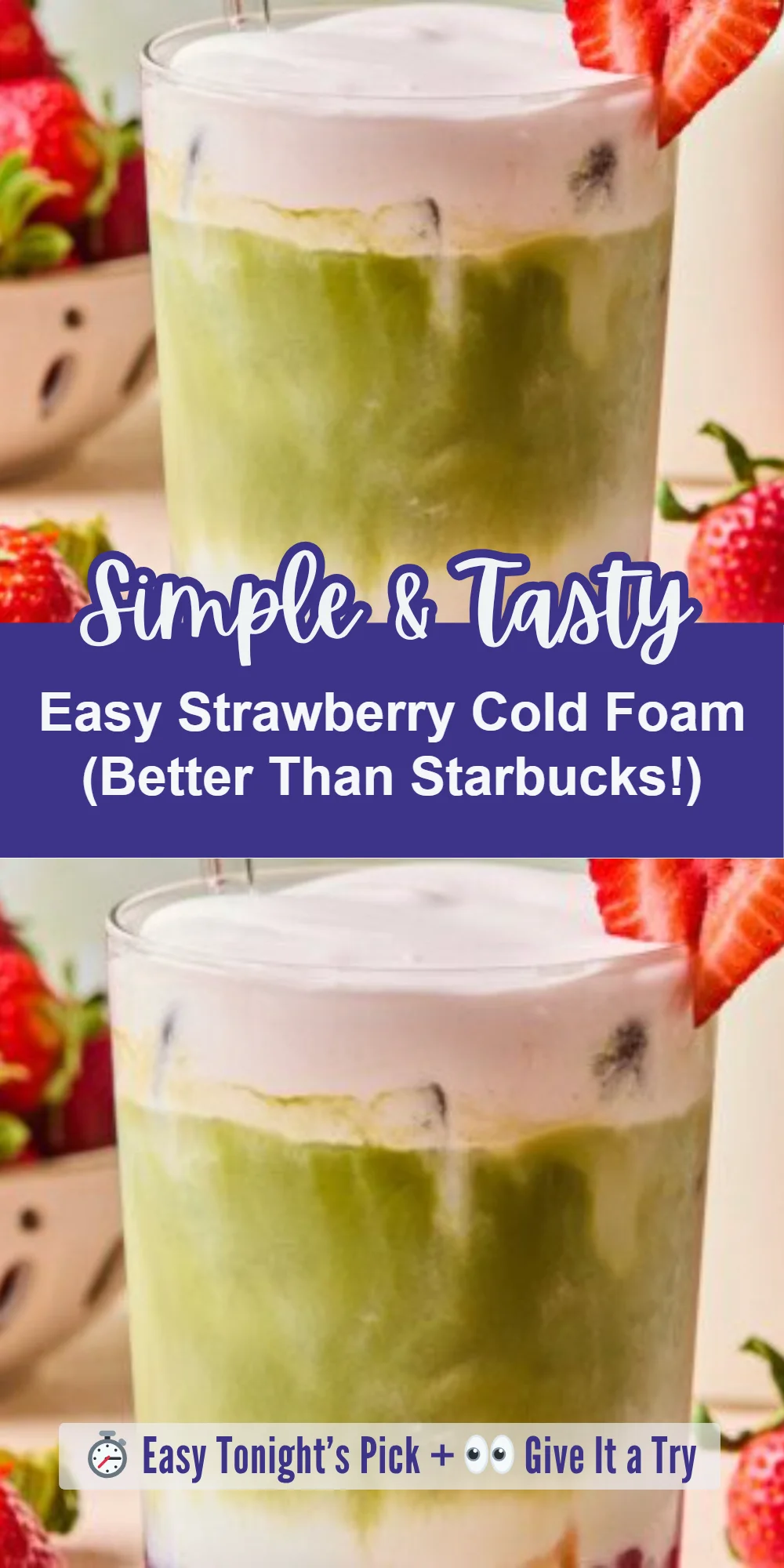 Easy Strawberry Cold Foam (Better Than Starbucks!)