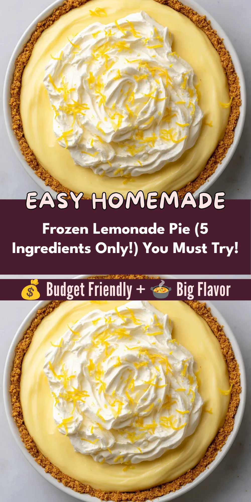 Frozen Lemonade Pie (5 Ingredients Only!) You Must Try!