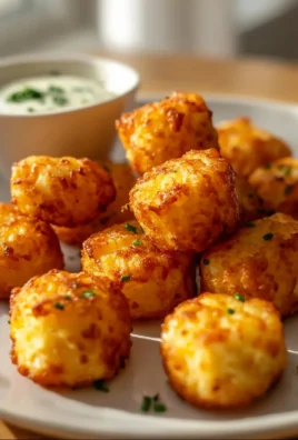 Healthy cottage cheese tots served on a plate, ideal for a quick snack.