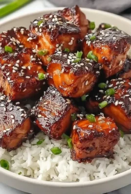 Honey Garlic Salmon Bites Bowl showcasing fresh salmon bites with honey garlic glaze
