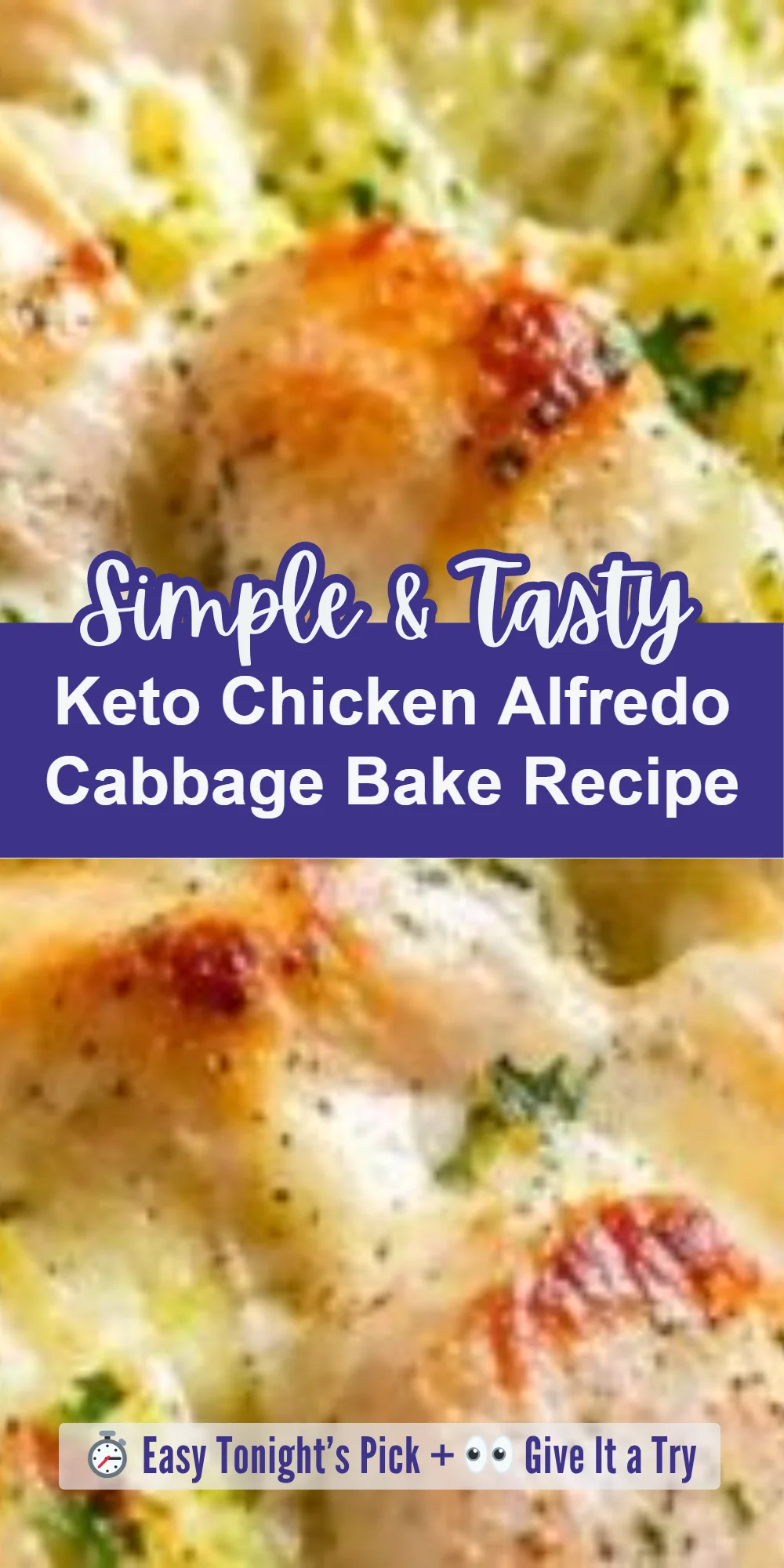 Keto Chicken Alfredo Cabbage Bake Recipe