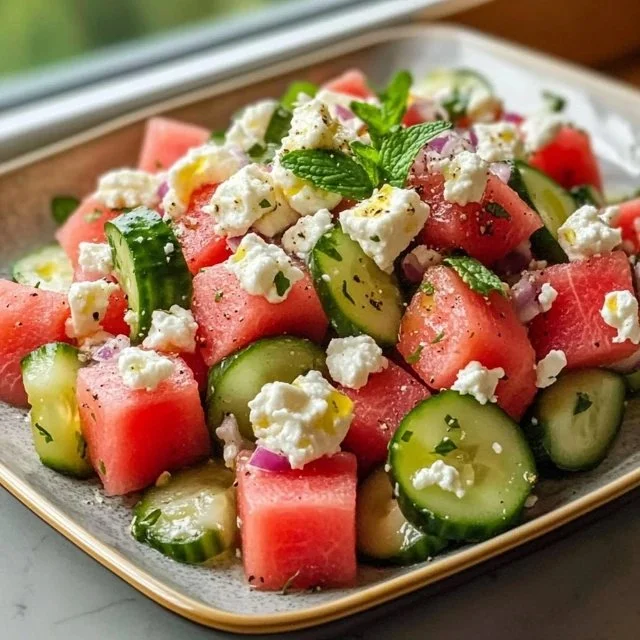 Mediterranean Watermelon Salad with Feta