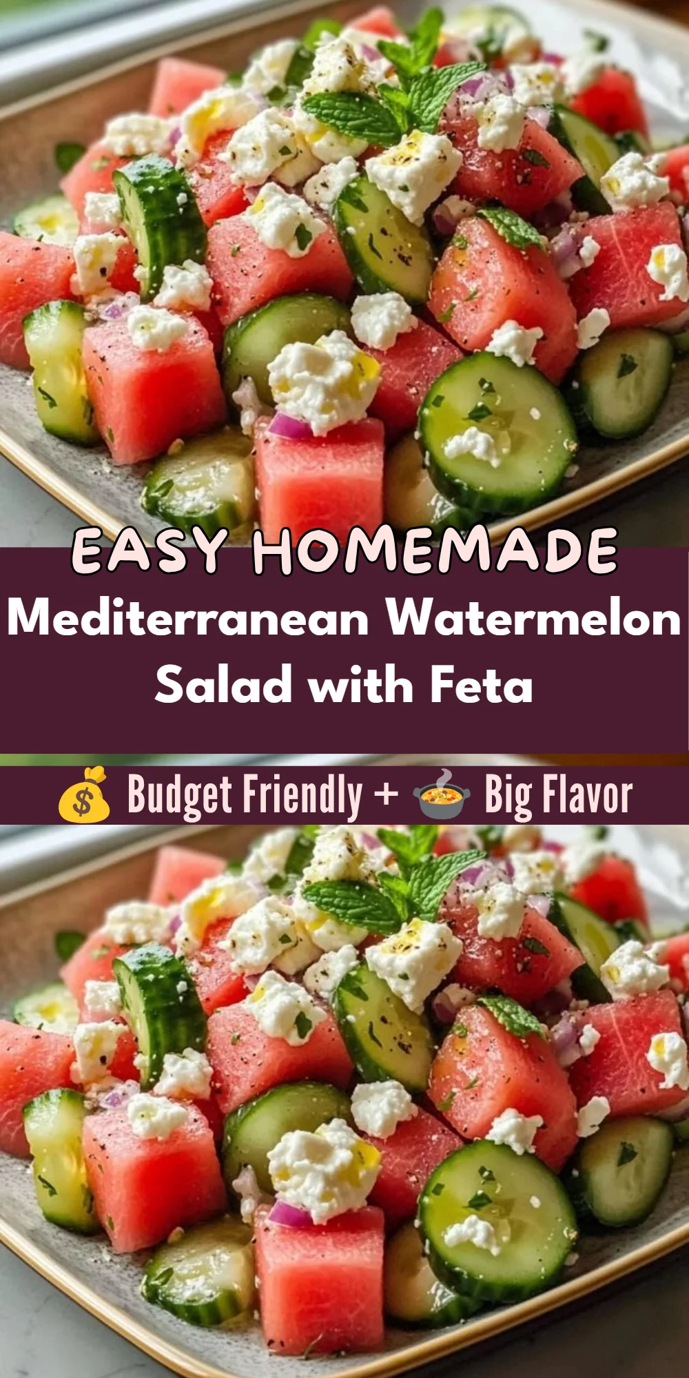 Mediterranean Watermelon Salad with Feta