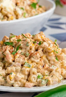 Delicious Mexican Street Corn Pasta Salad with colorful ingredients