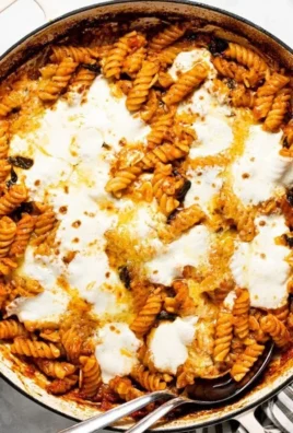 Delicious no-boil pasta bake served in a dish, ready to enjoy