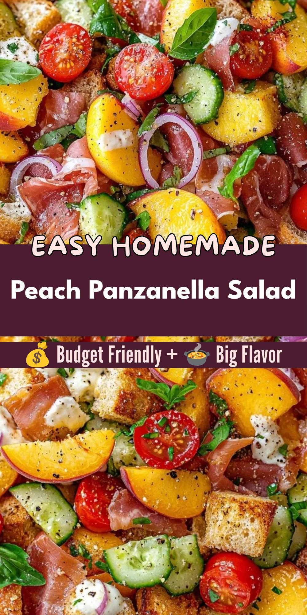 Peach Panzanella Salad
