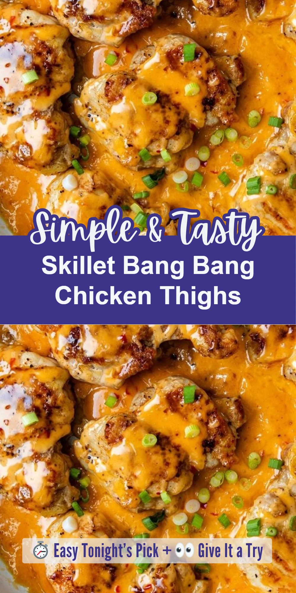 Skillet Bang Bang Chicken Thighs