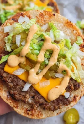 Delicious Smash Burger Tacos with juicy beef patties and fresh toppings