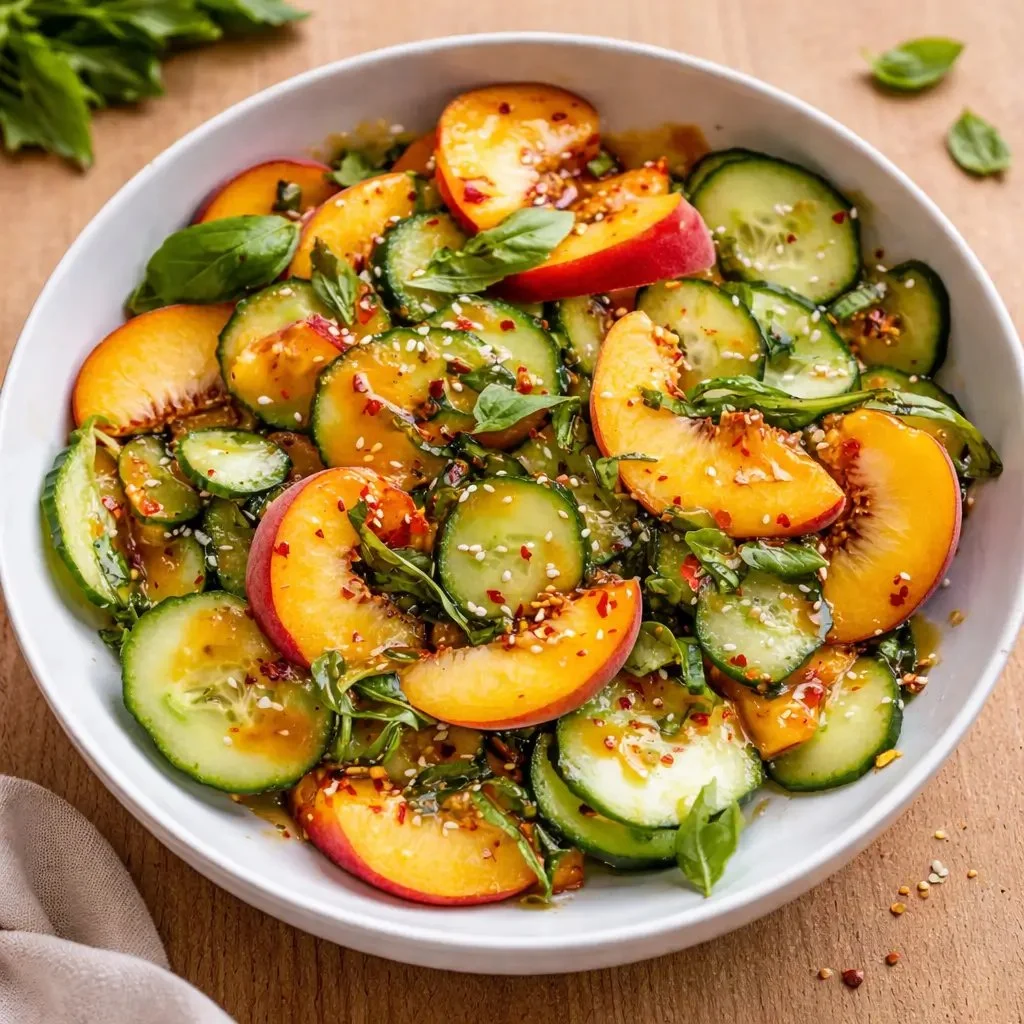 Spicy Peach Cucumber Salad: The Crisp and Fiery Summer Side You Need