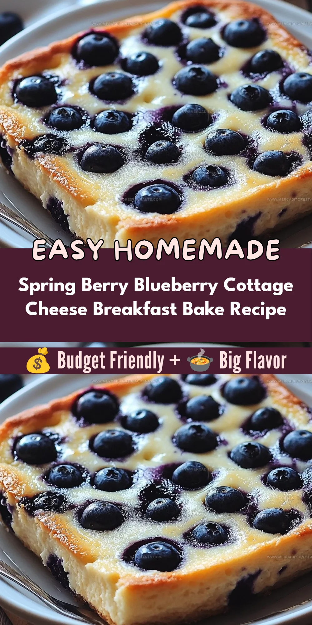 Spring Berry Blueberry Cottage Cheese Breakfast Bake Recipe