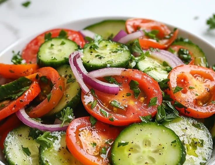 Summer Cucumber and Tomato Salad