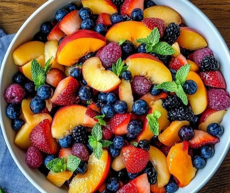 Summer Peach Fruit Salad