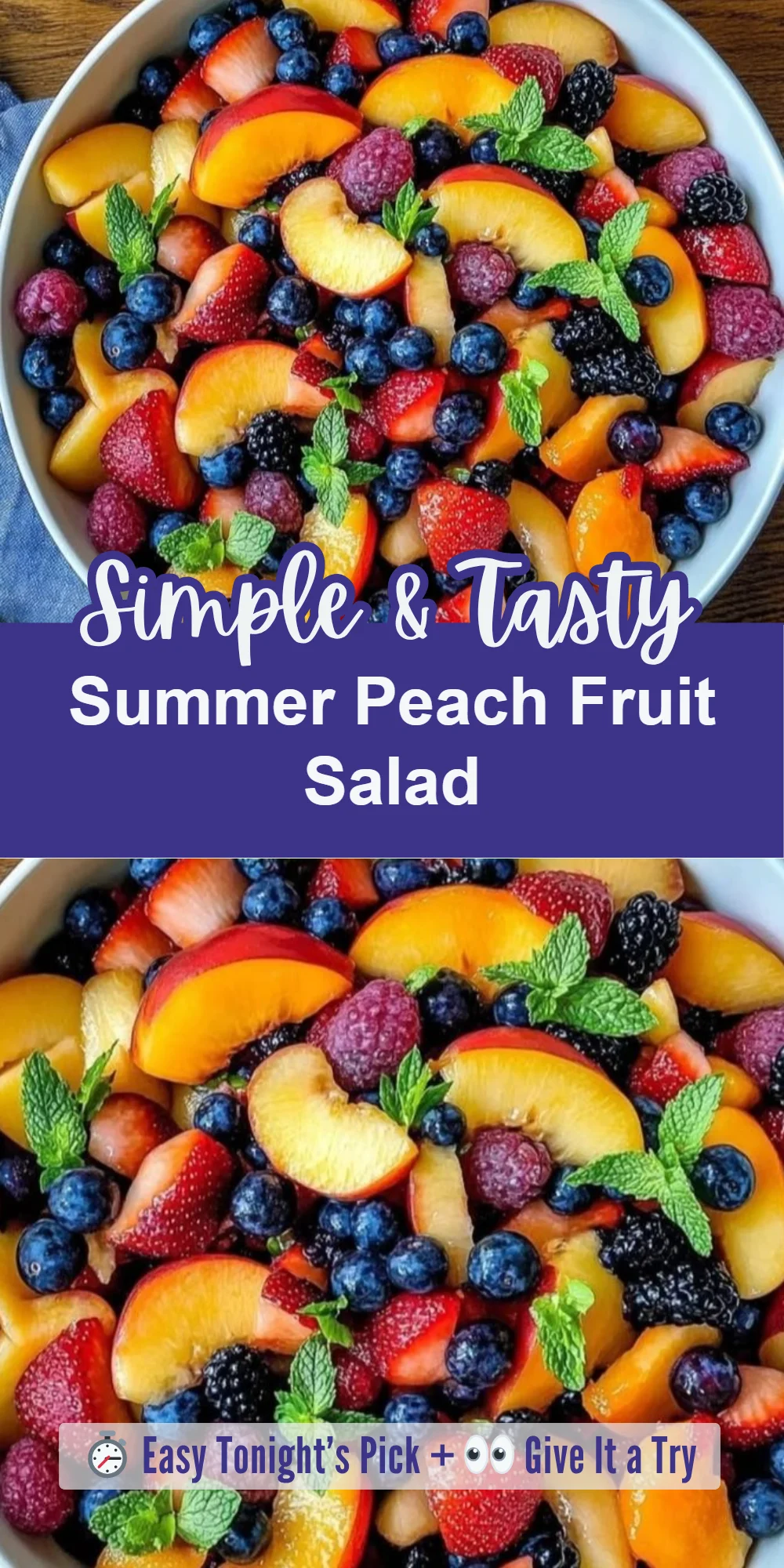 Summer Peach Fruit Salad