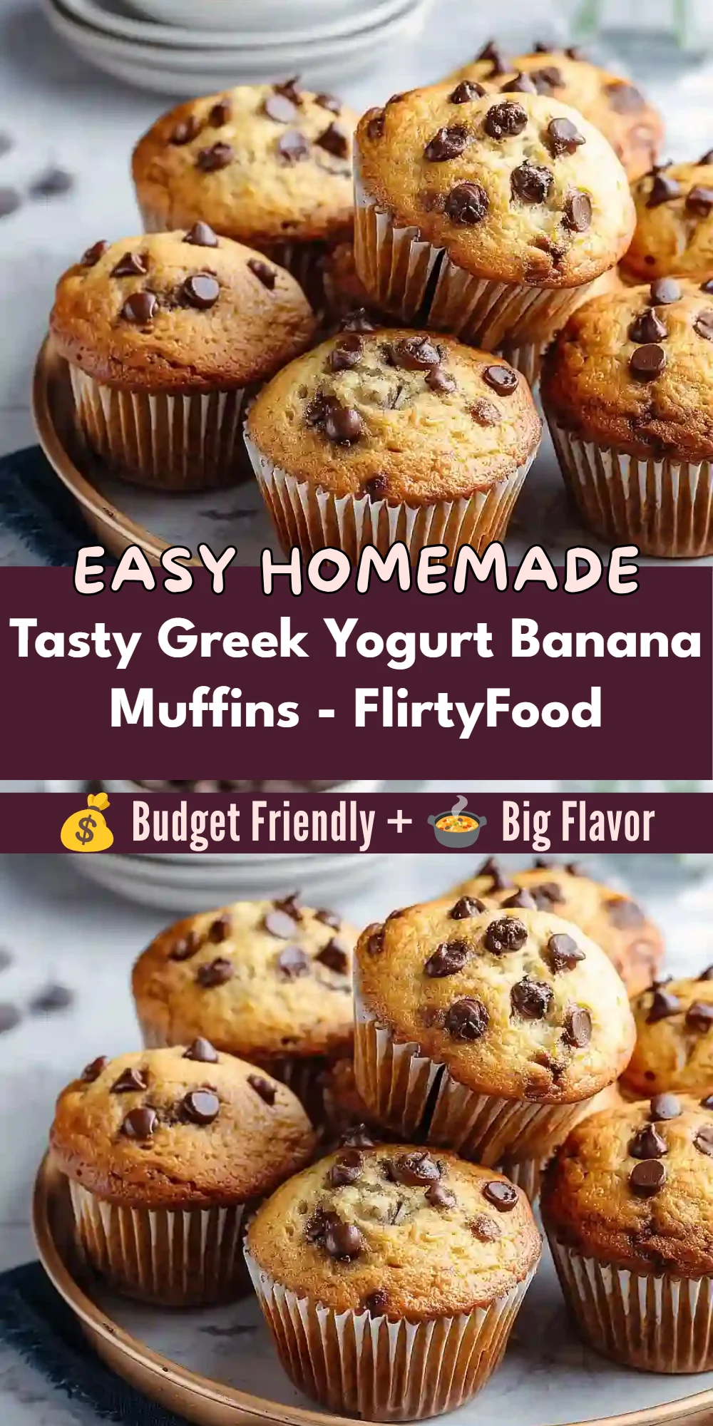 Tasty Greek Yogurt Banana Muffins - FlirtyFood