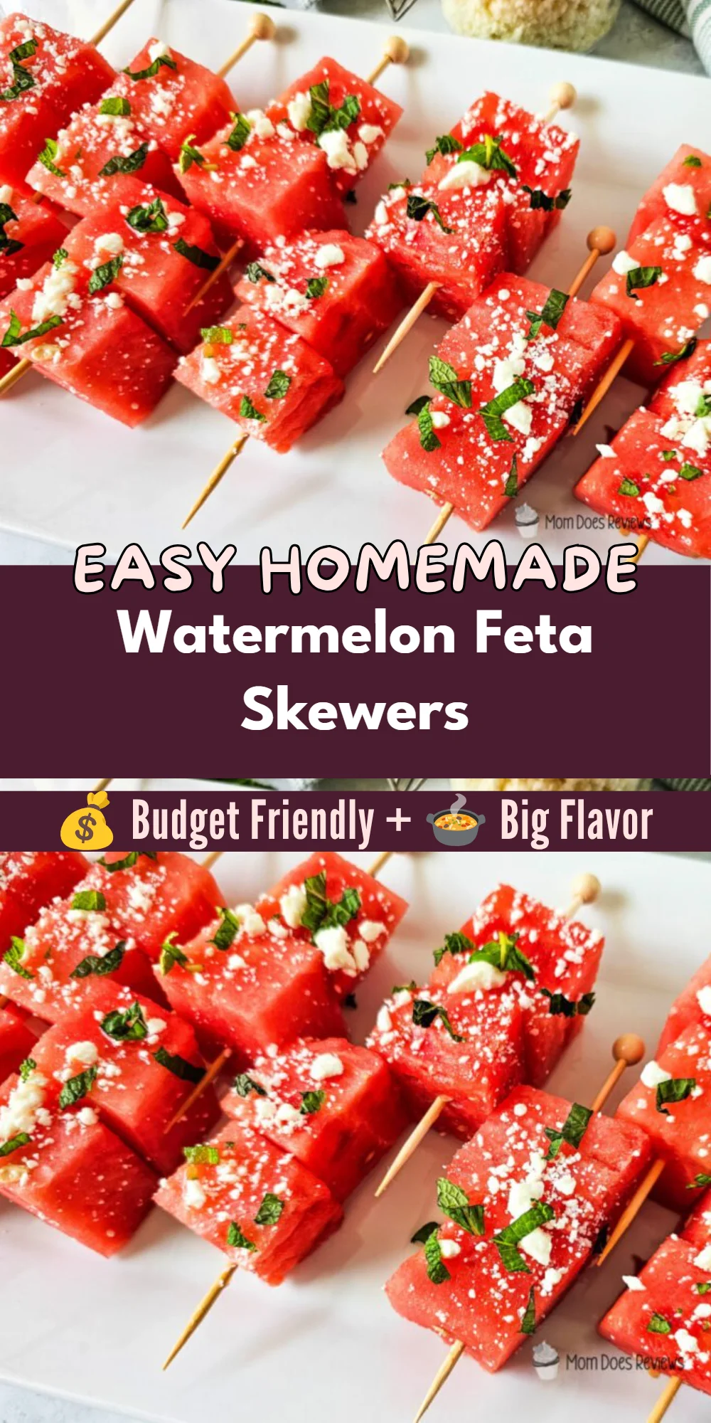 Watermelon Feta Skewers