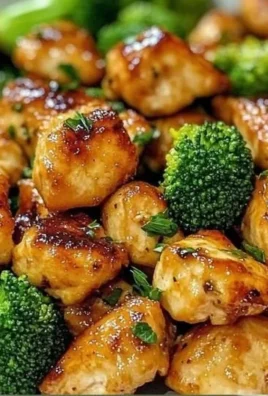 Air fryer chicken bites served with broccoli in a healthy meal